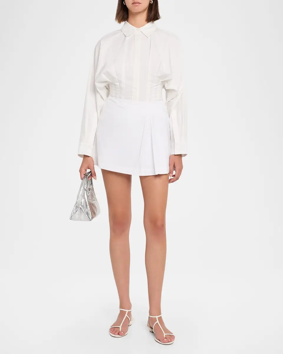 Simkhai Devlin Poplin Mini Skirt | Thumbnail 2 Simkhai Devlin Poplin Mini Skirt | Thumbnail 2