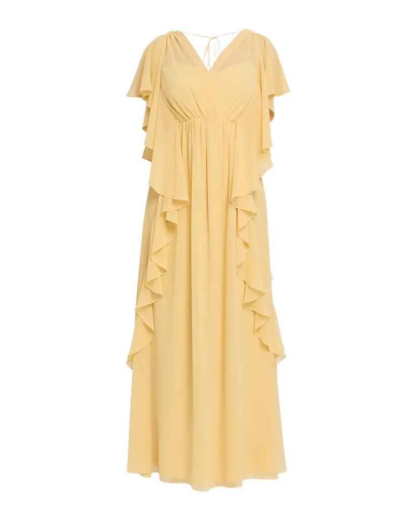 Ungaro Saffron Draped Ruffle Maxi Dress | Image 1 Ungaro Saffron Draped Ruffle Maxi Dress | Image 1