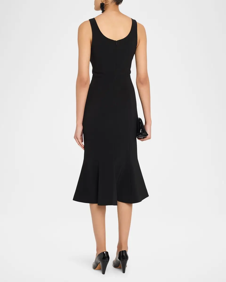 PRABAL GURUNG V-Neck Sleeveless Flounce Hem Dress | Thumbnail 3 PRABAL GURUNG V-Neck Sleeveless Flounce Hem Dress | Thumbnail 3