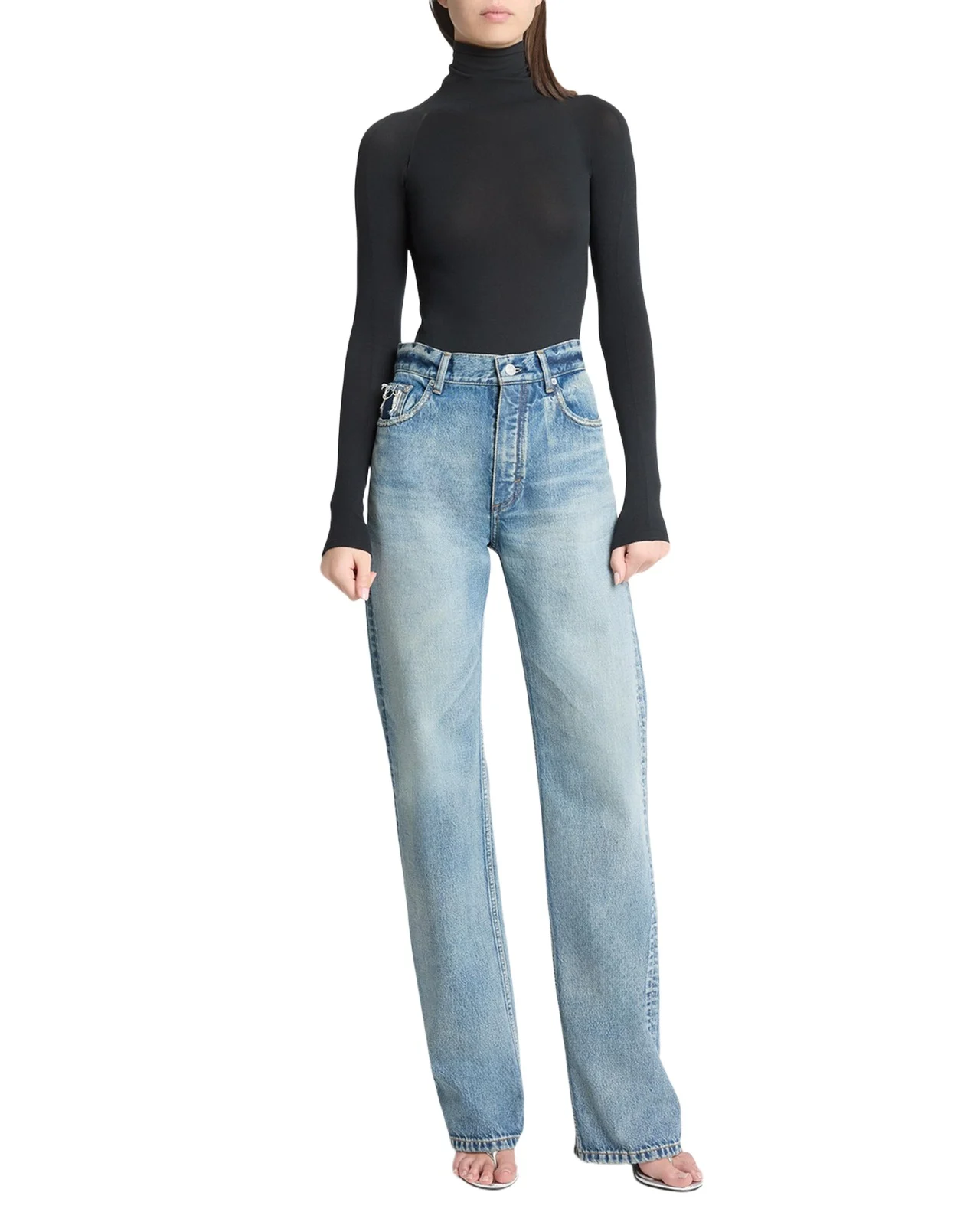 High-Rise Straight-Leg Denim Pants High-Rise Straight-Leg Denim Pants