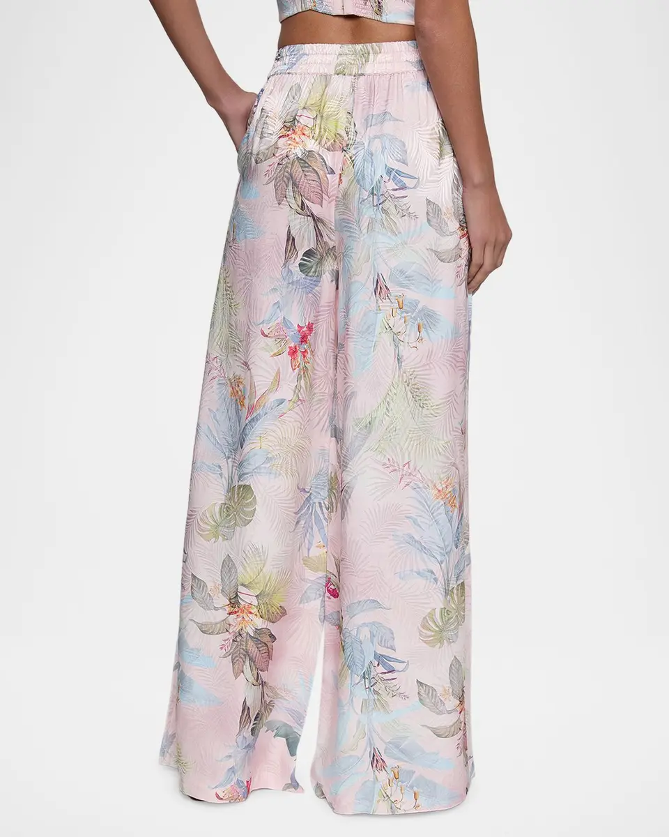 L'AGENCE Lillian Palm Leaf Wide-Leg Pants | Thumbnail 3 L'AGENCE Lillian Palm Leaf Wide-Leg Pants | Thumbnail 3