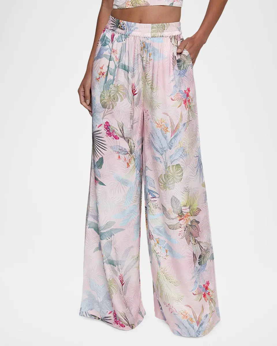 L'AGENCE Lillian Palm Leaf Wide-Leg Pants | Thumbnail 4 L'AGENCE Lillian Palm Leaf Wide-Leg Pants | Thumbnail 4