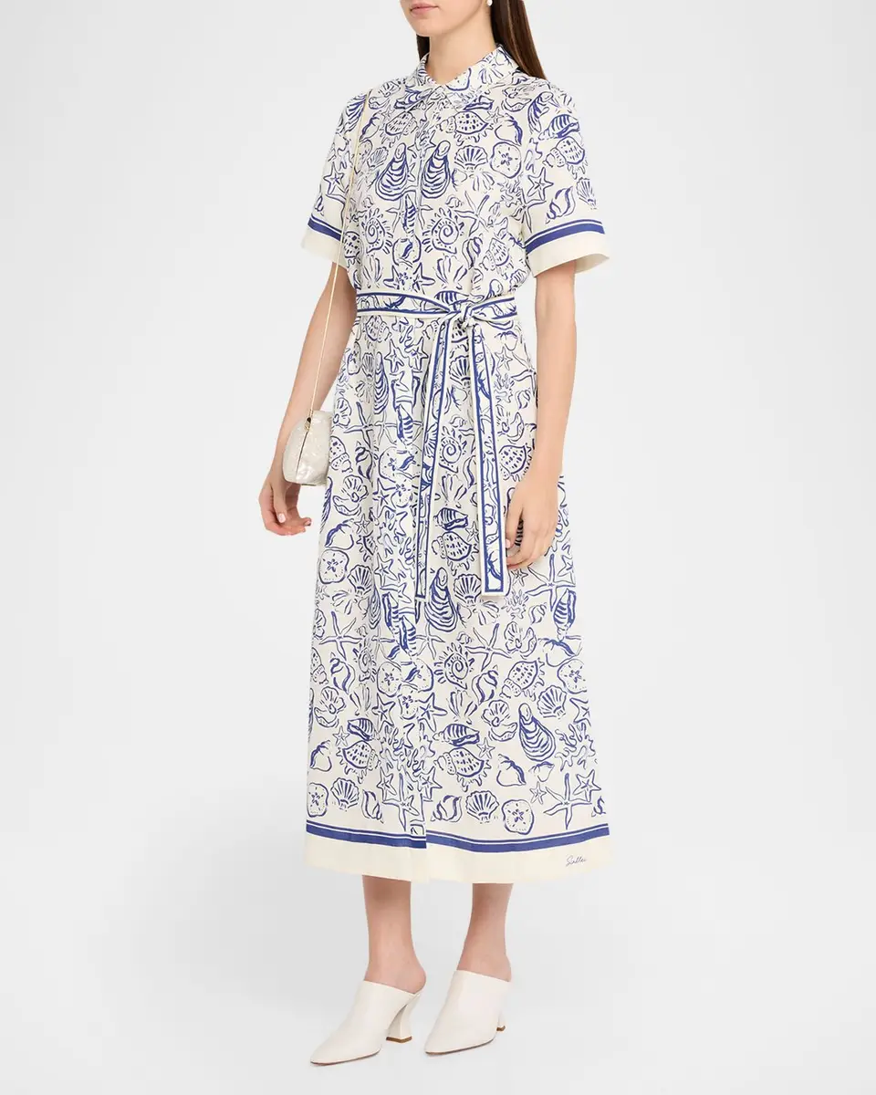 Simkhai Audria Belted Linen Midi Shirtdress | Thumbnail 4 Simkhai Audria Belted Linen Midi Shirtdress | Thumbnail 4
