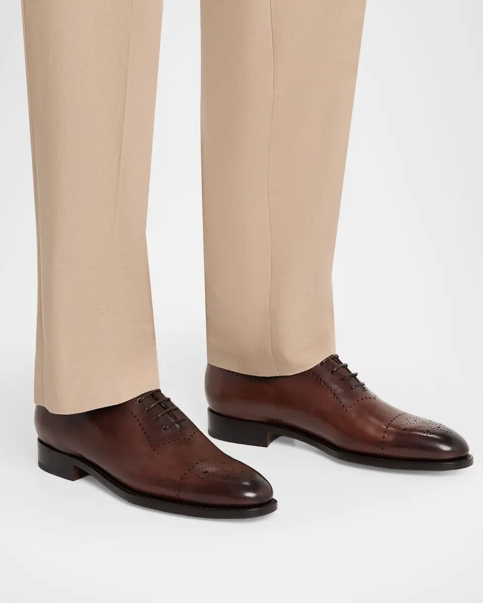 Kiton Men's Caravaggio Brogue Leather Oxford Shoes | Thumbnail 2 Kiton Men's Caravaggio Brogue Leather Oxford Shoes | Thumbnail 2