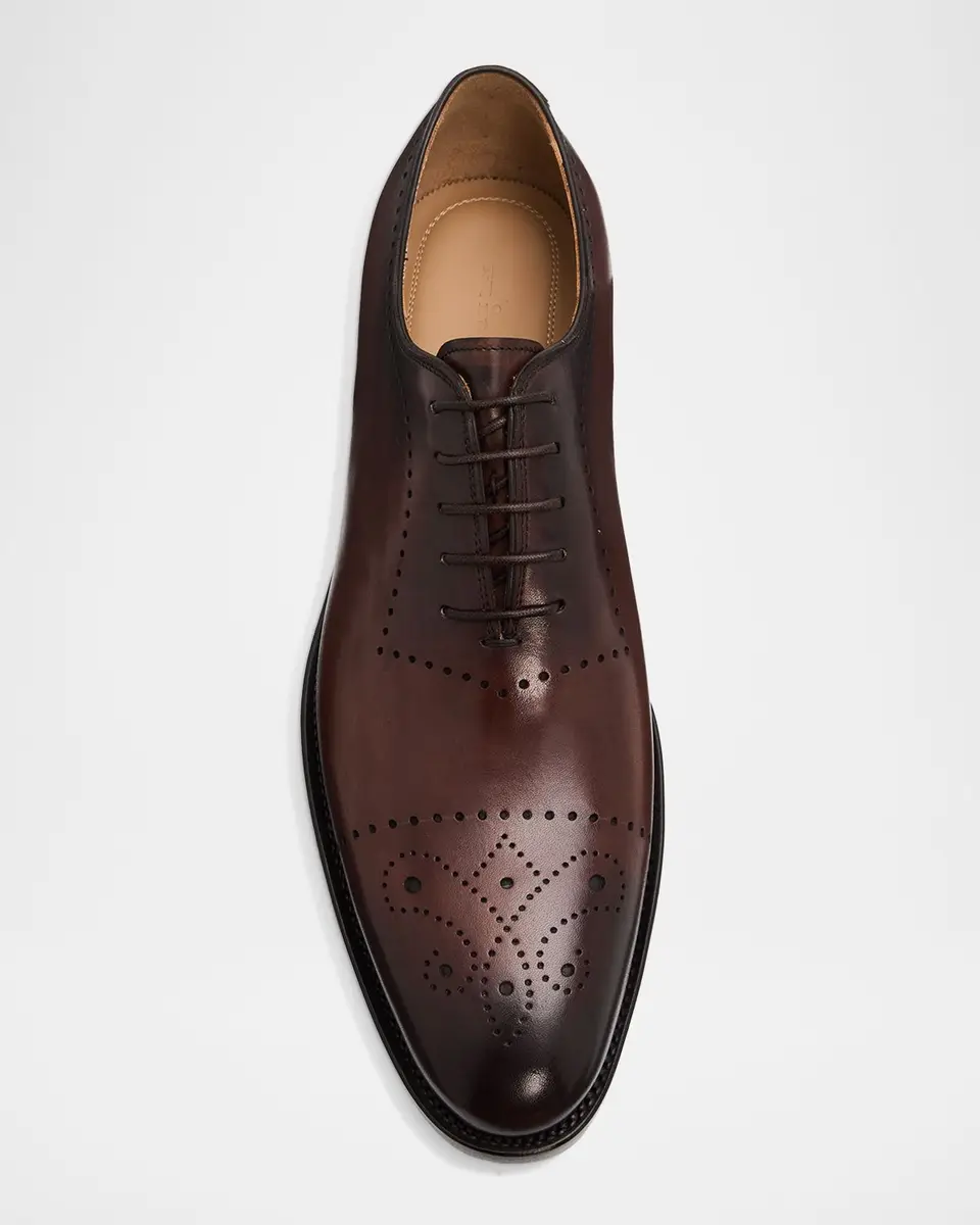 Kiton Men's Caravaggio Brogue Leather Oxford Shoes | Thumbnail 6 Kiton Men's Caravaggio Brogue Leather Oxford Shoes | Thumbnail 6
