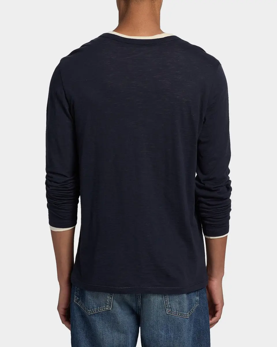 Vince Men's Fine Slub Cotton Double-Layer Crewneck T-Shirt | Thumbnail 3 Vince Men's Fine Slub Cotton Double-Layer Crewneck T-Shirt | Thumbnail 3