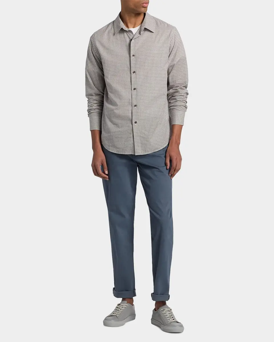Vince Men's Condor Micro Plaid Cotton Shirt | Thumbnail 2 Vince Men's Condor Micro Plaid Cotton Shirt | Thumbnail 2