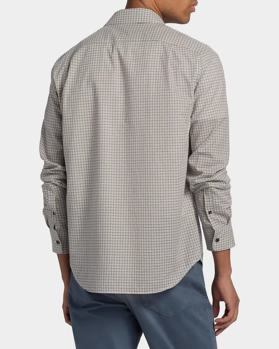 Vince Men's Condor Micro Plaid Cotton Shirt | Thumbnail 3 Vince Men's Condor Micro Plaid Cotton Shirt | Thumbnail 3
