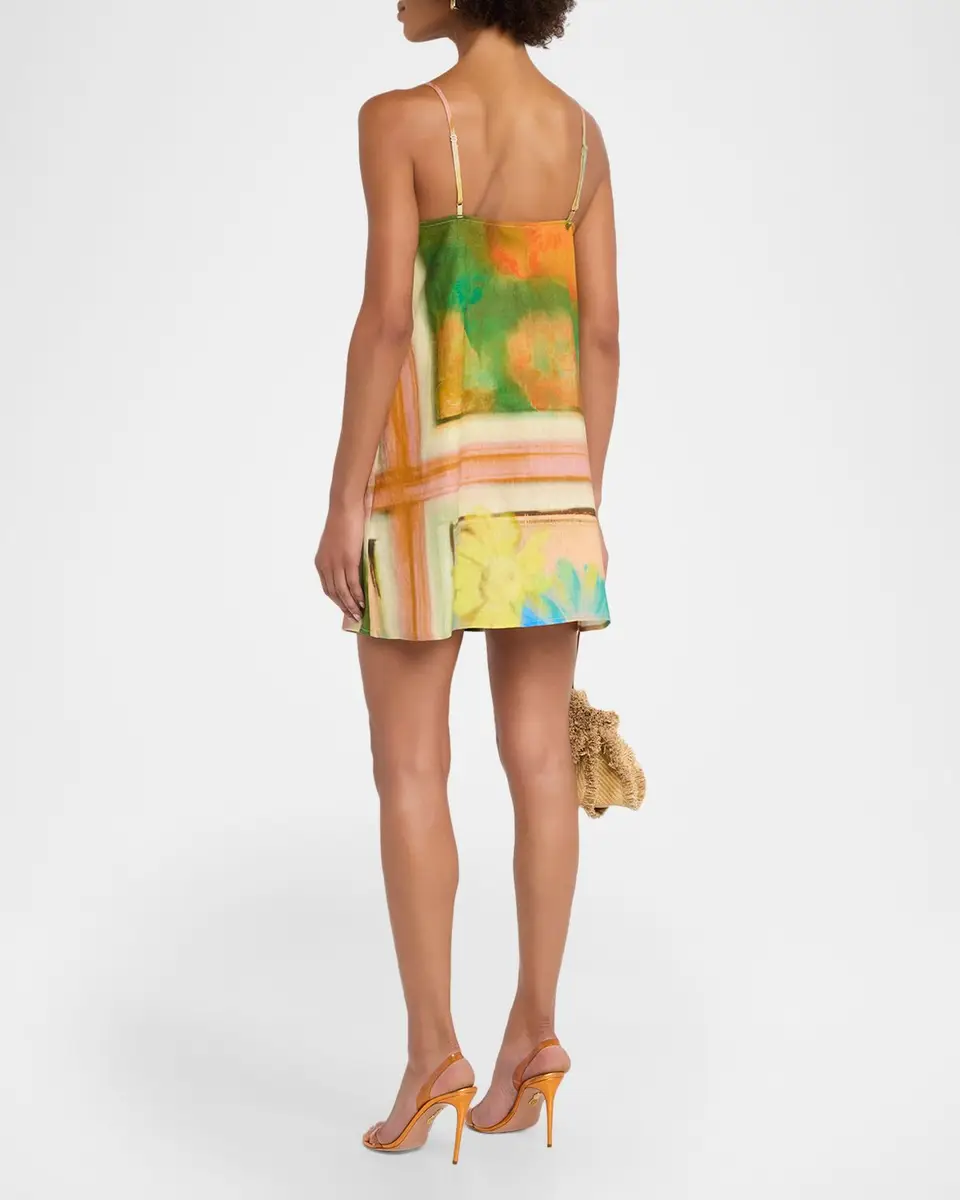 Staud Laura Superbloom Scarf Linen Mini Dress | Thumbnail 3