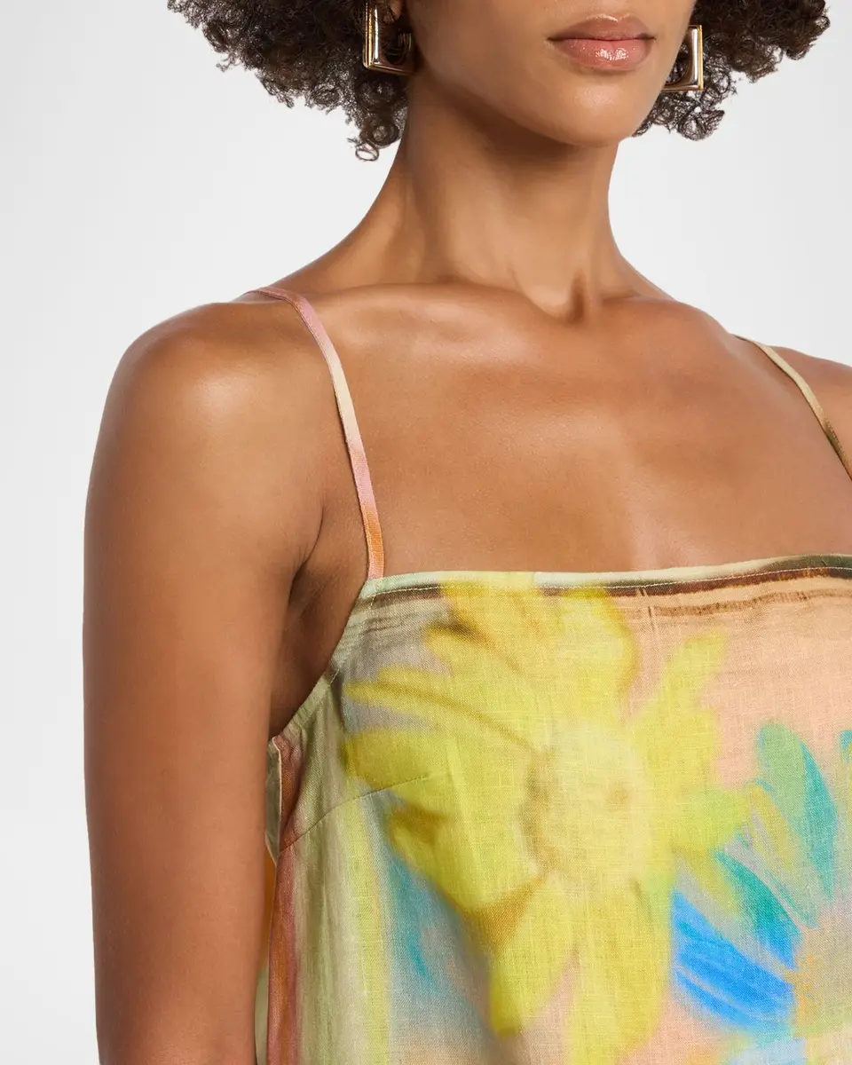 Staud Laura Superbloom Scarf Linen Mini Dress | Thumbnail 5