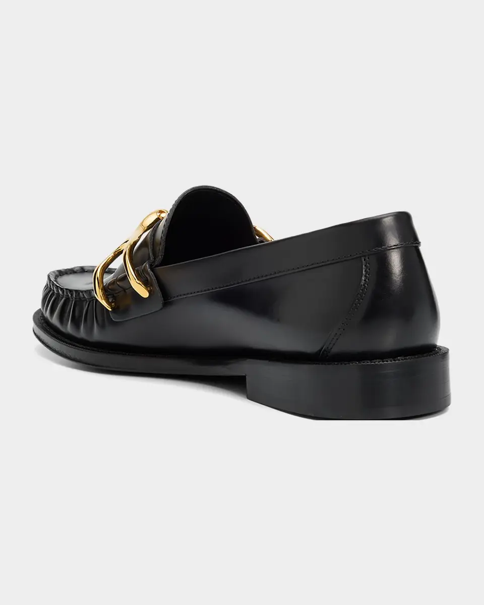 Alexander McQueen Men's Wishbone Leather Moc-Toe Loafers | Thumbnail 2 Alexander McQueen Men's Wishbone Leather Moc-Toe Loafers | Thumbnail 2