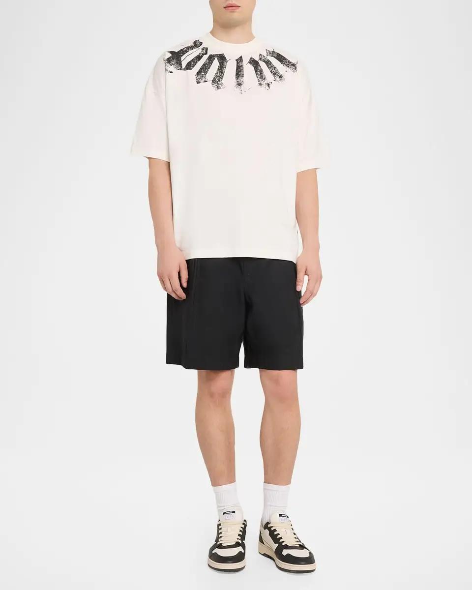 Palm Angels Men's Big Neck Logo Cotton T-Shirt | Thumbnail 2 Palm Angels Men's Big Neck Logo Cotton T-Shirt | Thumbnail 2
