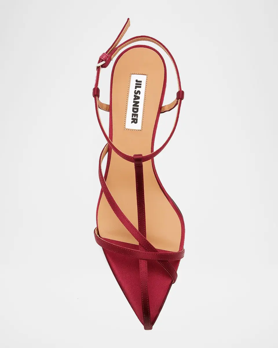 Jil Sander 30mm Caged Satin Sandals | Thumbnail 5