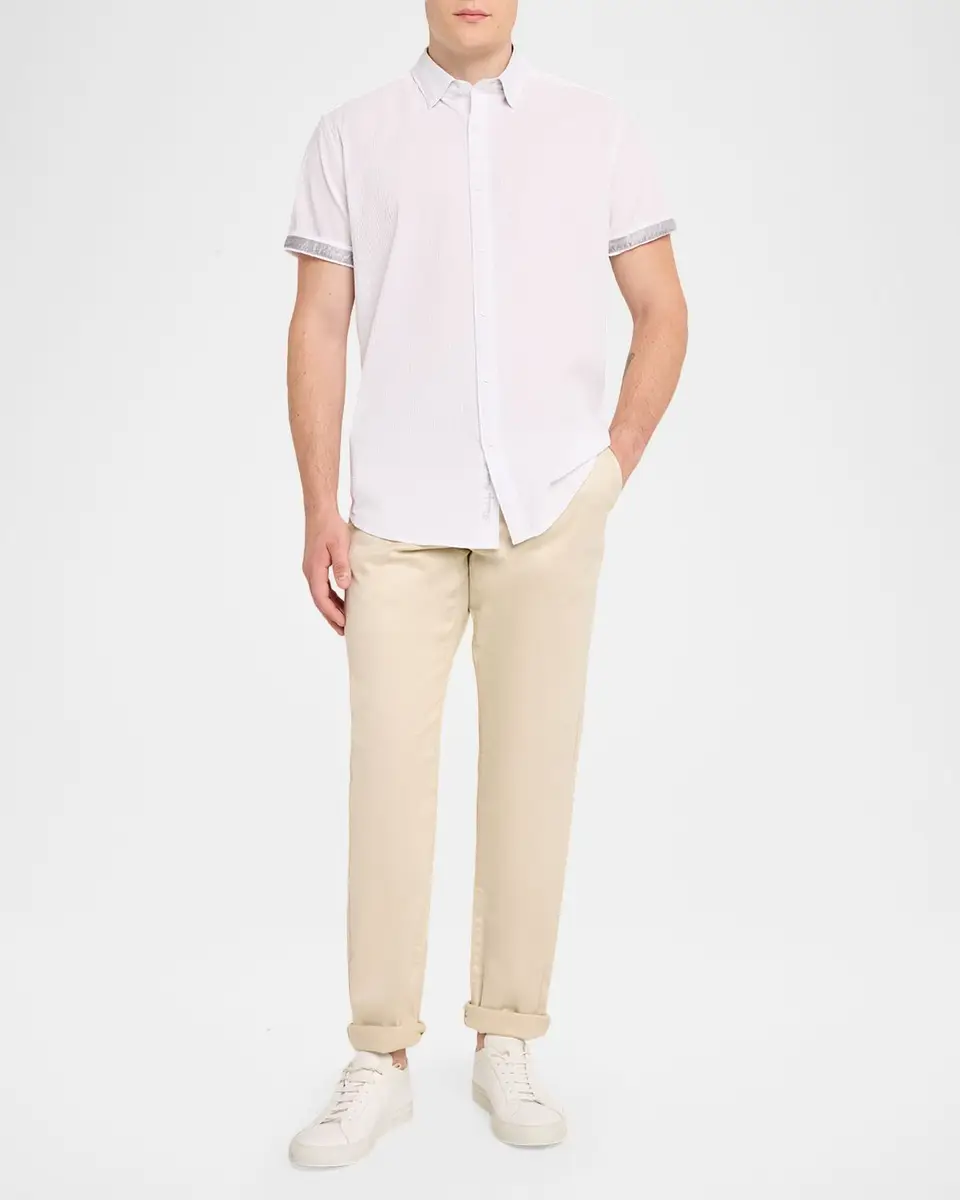Robert Graham Men's Thresher Textured Cotton Short-Sleeve Shirt | Thumbnail 2 Robert Graham Men's Thresher Textured Cotton Short-Sleeve Shirt | Thumbnail 2