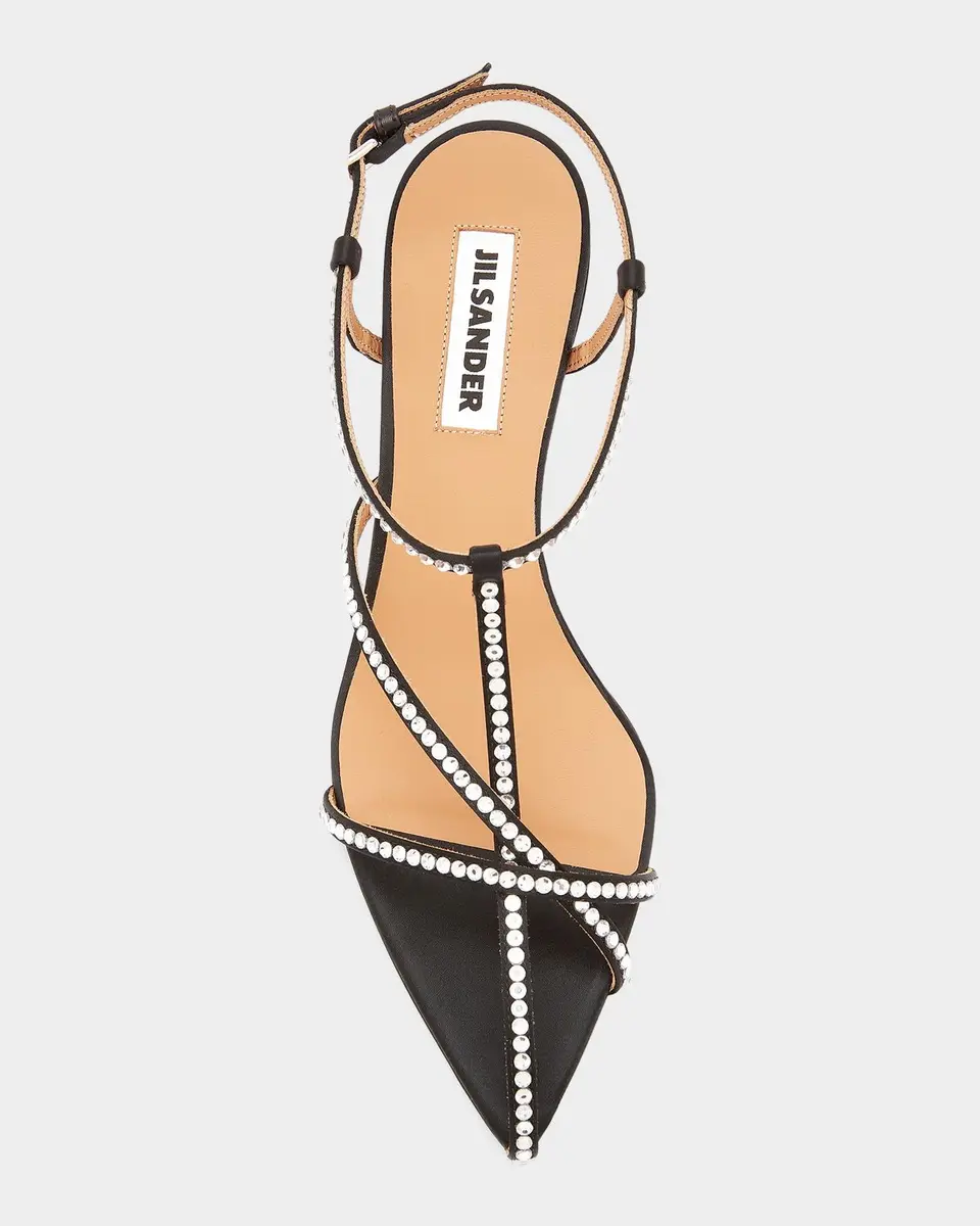 Jil Sander 35mm Caged Embellished Satin Sandals | Thumbnail 5 Jil Sander 35mm Caged Embellished Satin Sandals | Thumbnail 5