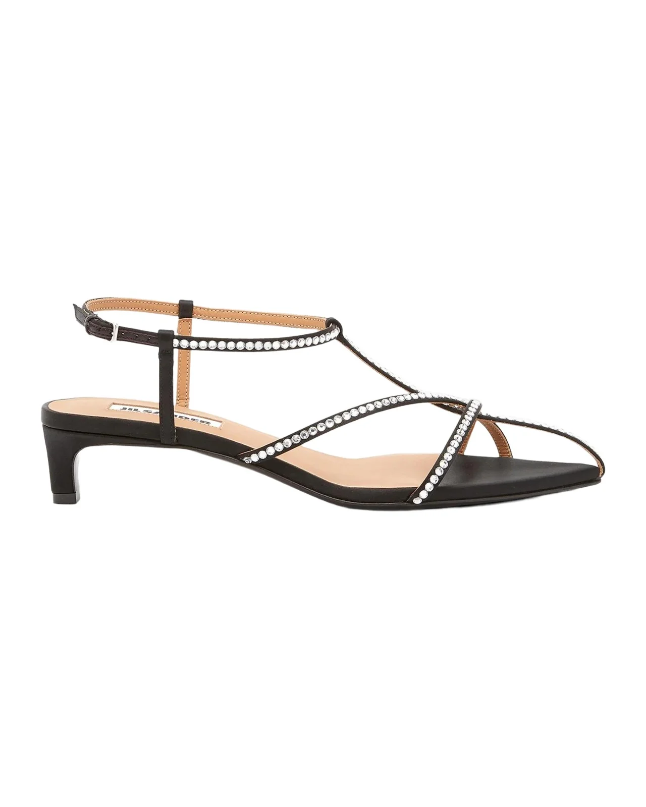 Jil Sander 35mm Caged Embellished Satin Sandals