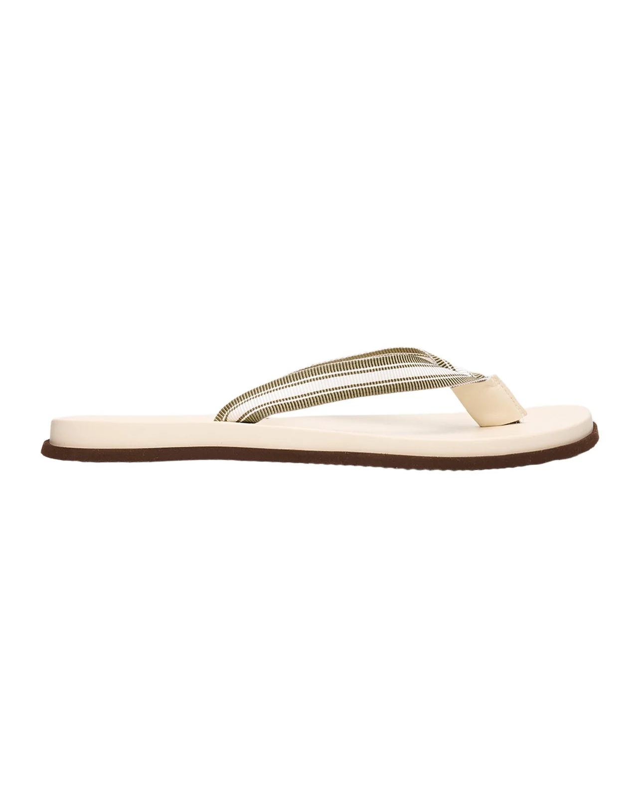 Men's Leather Grosgrain-Stripe Flip-Flops Men's Leather Grosgrain-Stripe Flip-Flops