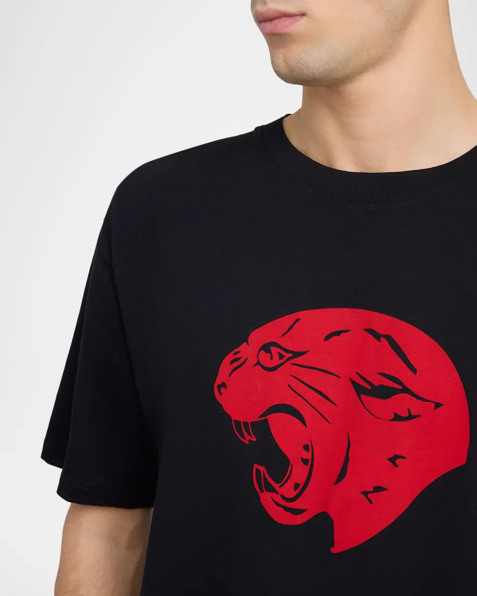 Valentino Garavani Men's Panther Cotton Crewneck T-Shirt | Thumbnail 4 Valentino Garavani Men's Panther Cotton Crewneck T-Shirt | Thumbnail 4