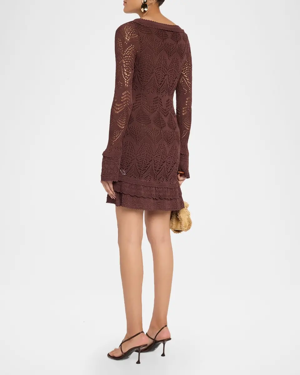 Staud Rozella Crochet Mini Dress | Thumbnail 3 Staud Rozella Crochet Mini Dress | Thumbnail 3