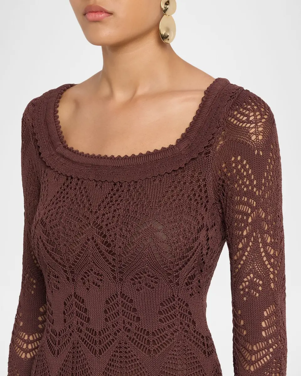 Staud Rozella Crochet Mini Dress | Thumbnail 5 Staud Rozella Crochet Mini Dress | Thumbnail 5