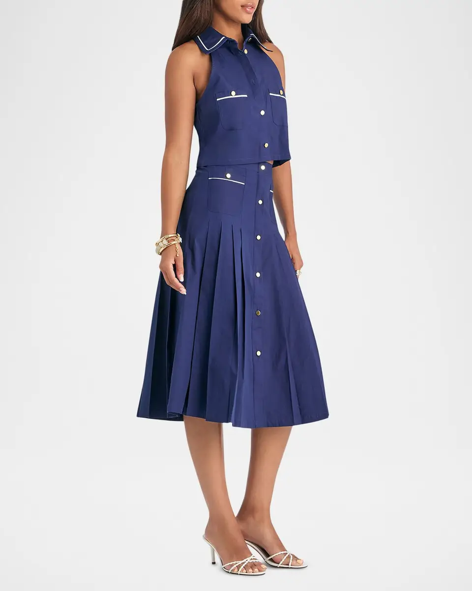 SEROYA Yumi Pleated Midi Skirt | Thumbnail 6 SEROYA Yumi Pleated Midi Skirt | Thumbnail 6