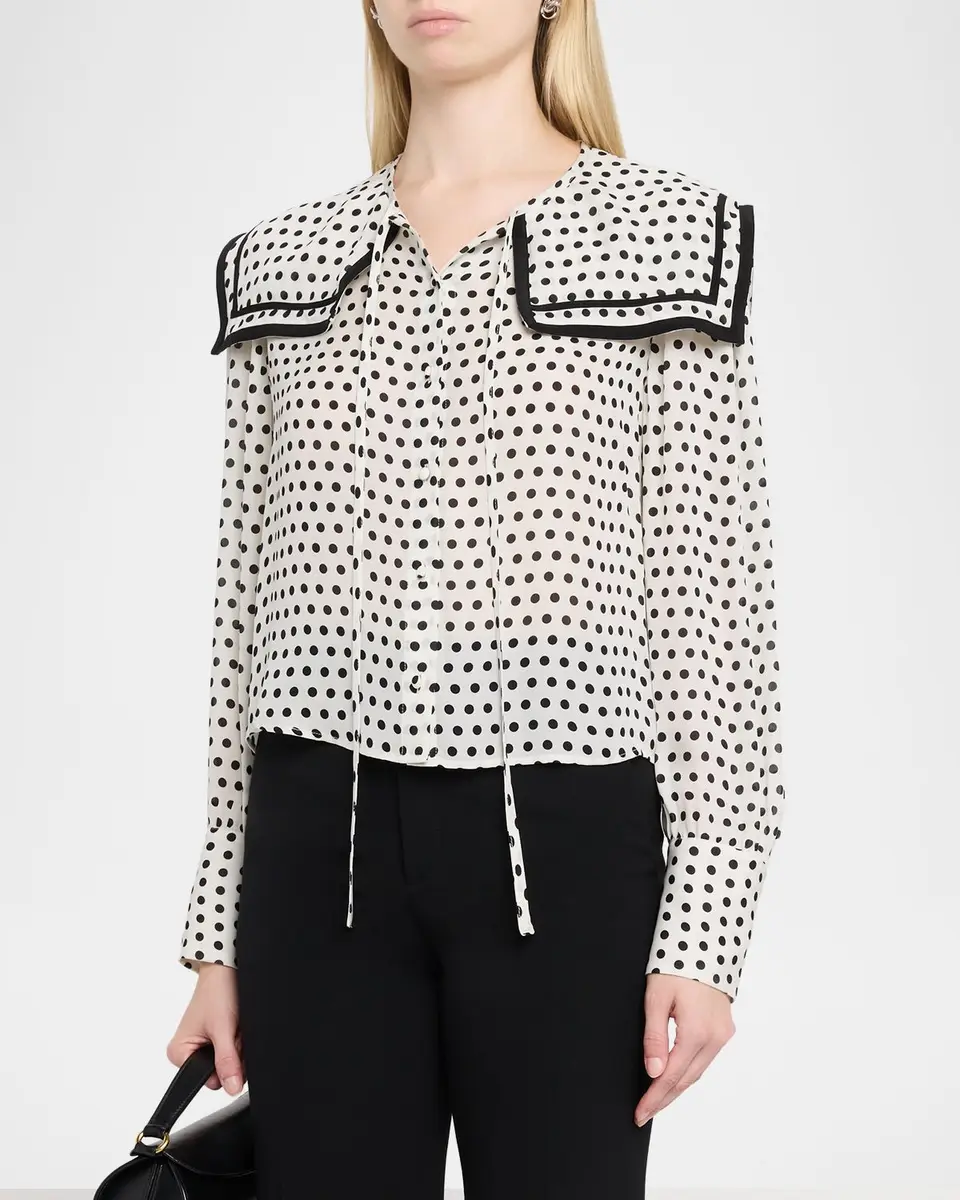 Frame The Polka Dot Fleet Blouse | Thumbnail 3 Frame The Polka Dot Fleet Blouse | Thumbnail 3