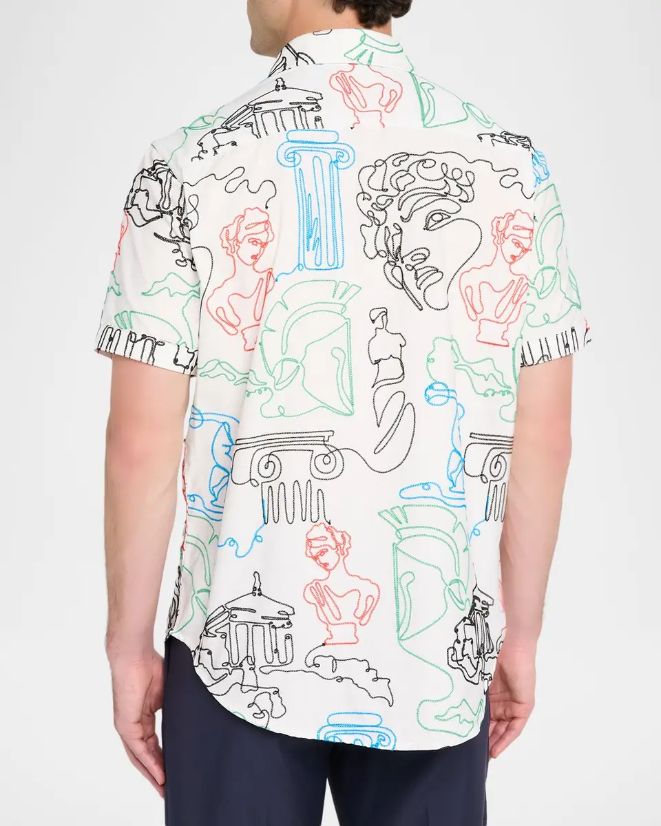Robert Graham Men's Aristotle Short-Sleeve Shirt | Thumbnail 3