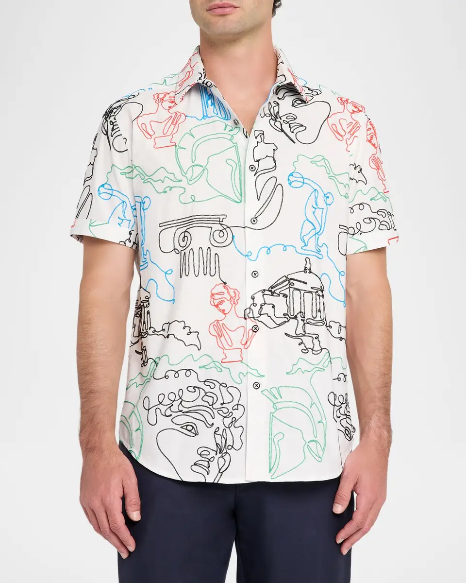 Robert Graham Men's Aristotle Short-Sleeve Shirt | Thumbnail 4