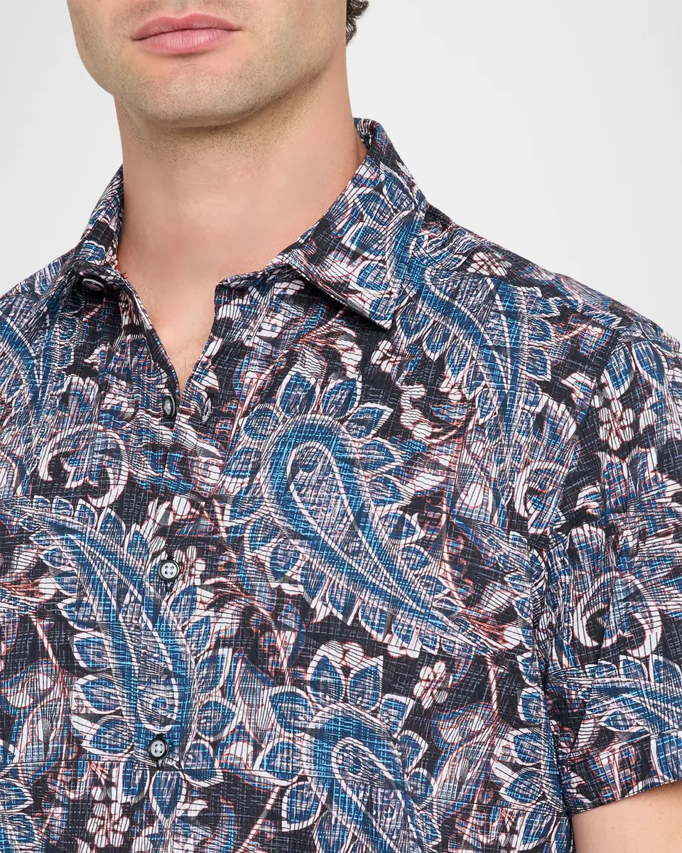 Robert Graham Men's Barrington Paisley Short-Sleeve Shirt | Thumbnail 5 Robert Graham Men's Barrington Paisley Short-Sleeve Shirt | Thumbnail 5