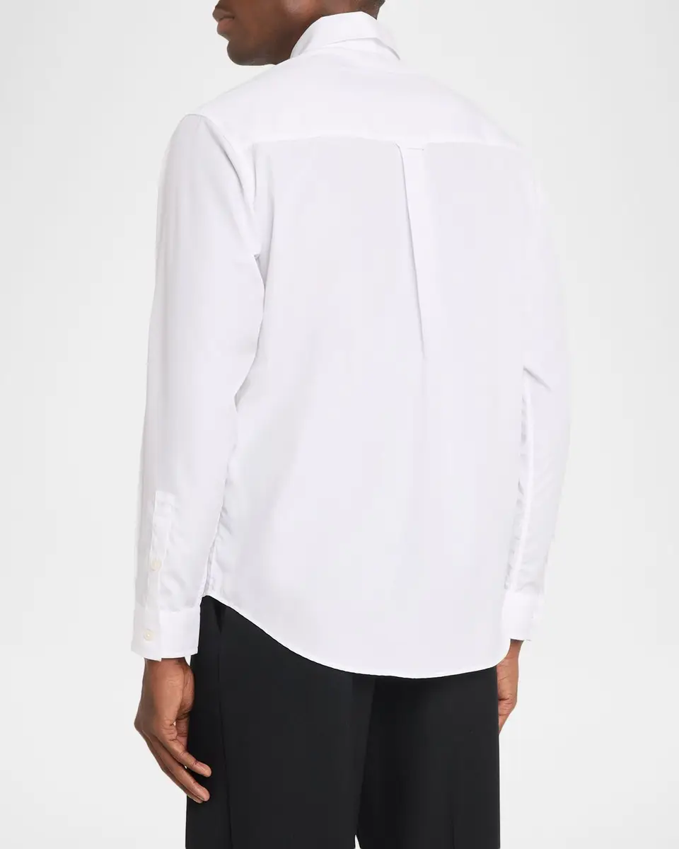Palm Angels Men's Neck Logo Cotton Button-Down Shirt | Thumbnail 3