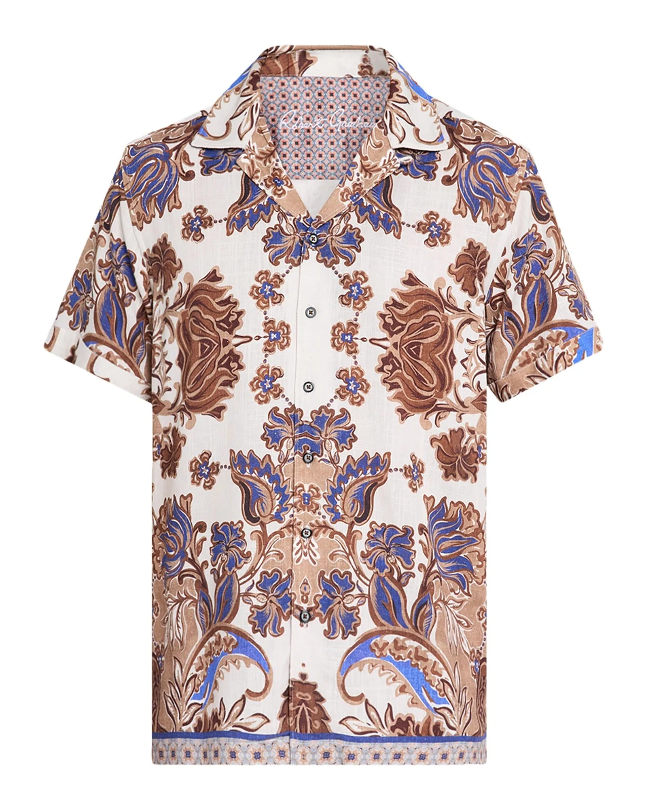 Men's Dunbridge Printed Cotton-Linen Camp Shirt Men's Dunbridge Printed Cotton-Linen Camp Shirt