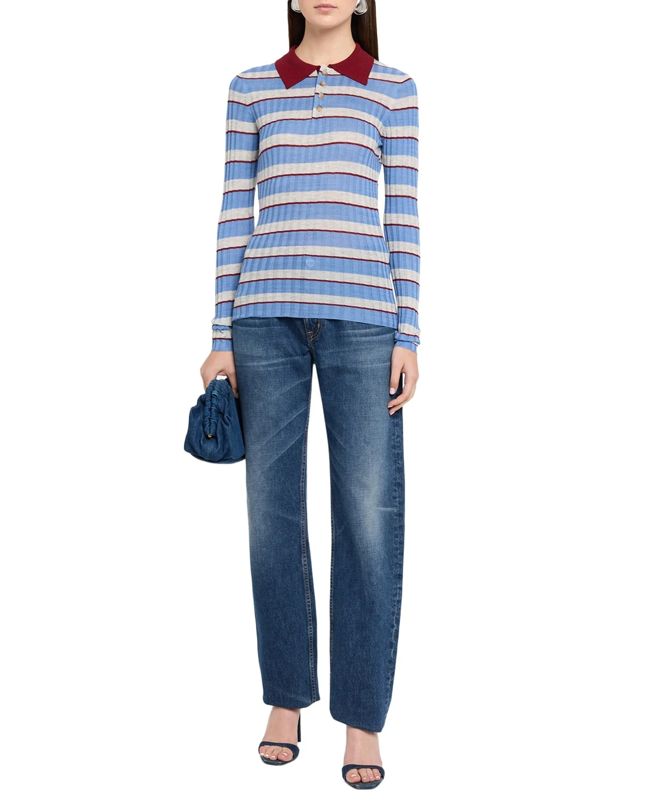 Joni Knit Polo Long-Sleeve Shirt