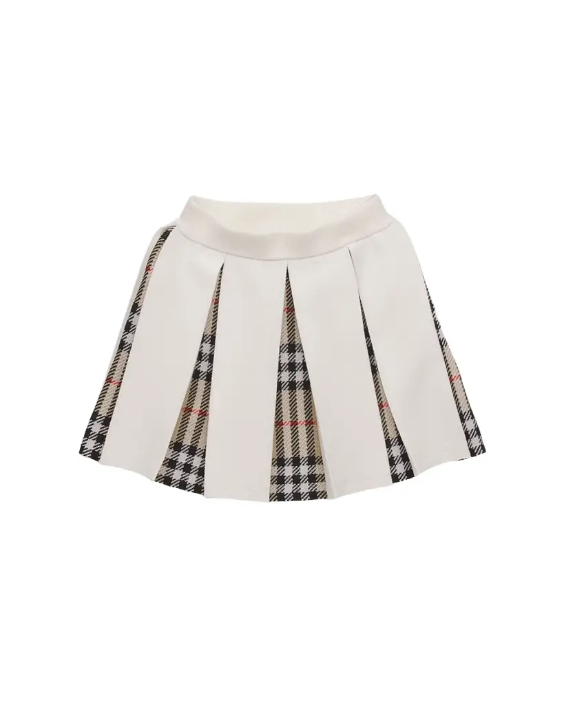 Burberry Kid's Pleated Check Wool-Blend Skirt, Size 12M-3 | Image 1 Burberry Kid's Pleated Check Wool-Blend Skirt, Size 12M-3 | Image 1