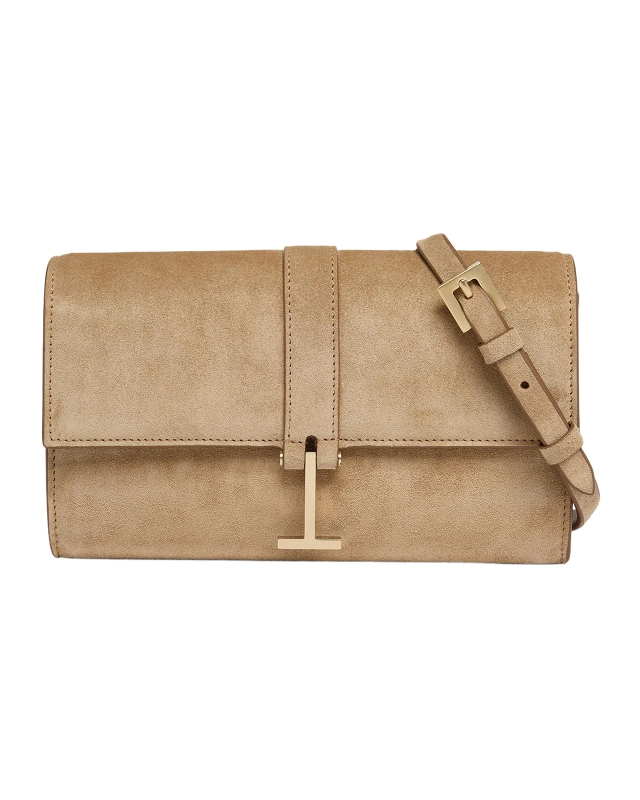 Suede Hanging T Crossbody Wallet