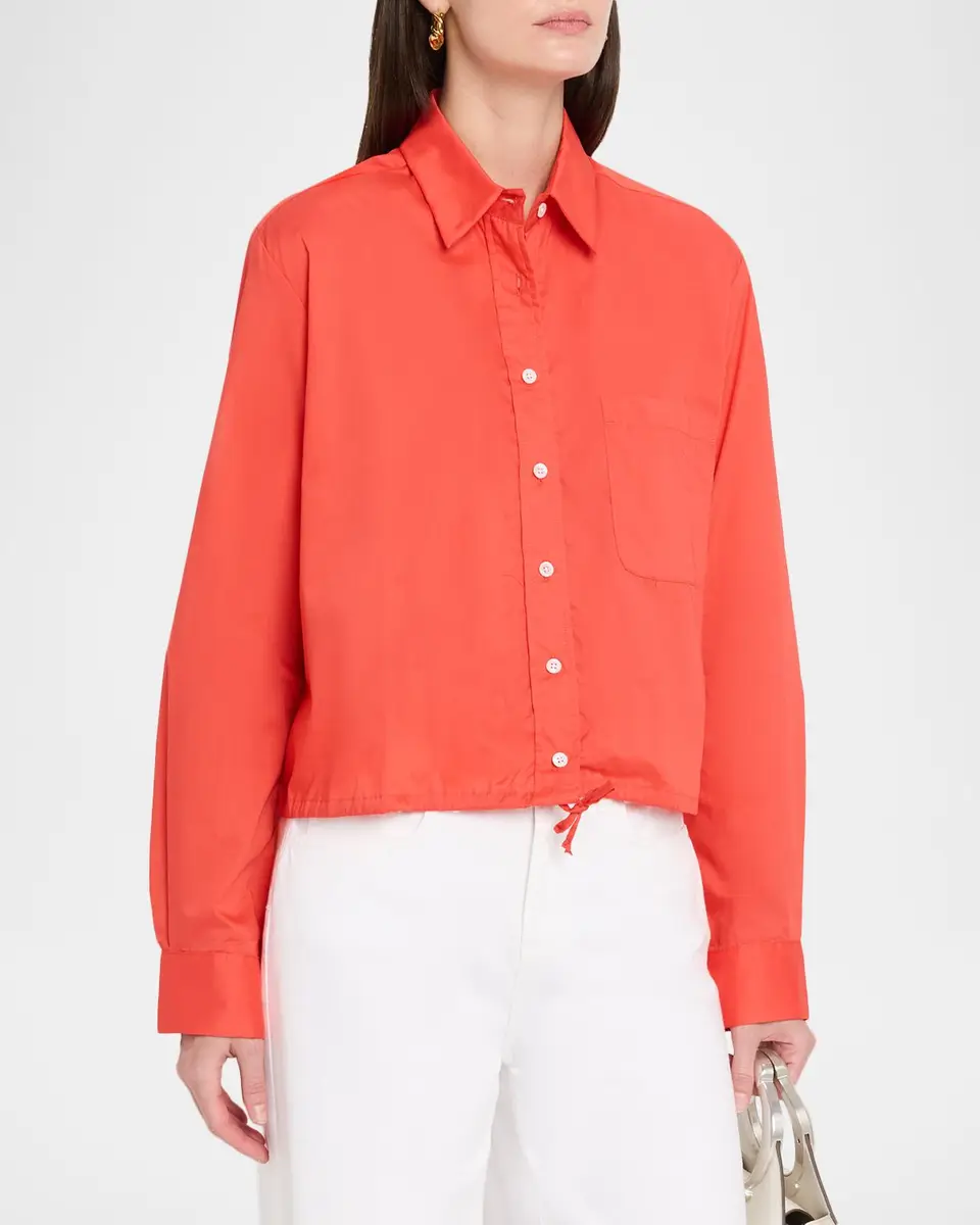 Cissa Cotton Button-Front Shirt | Thumbnail 4 Cissa Cotton Button-Front Shirt | Thumbnail 4