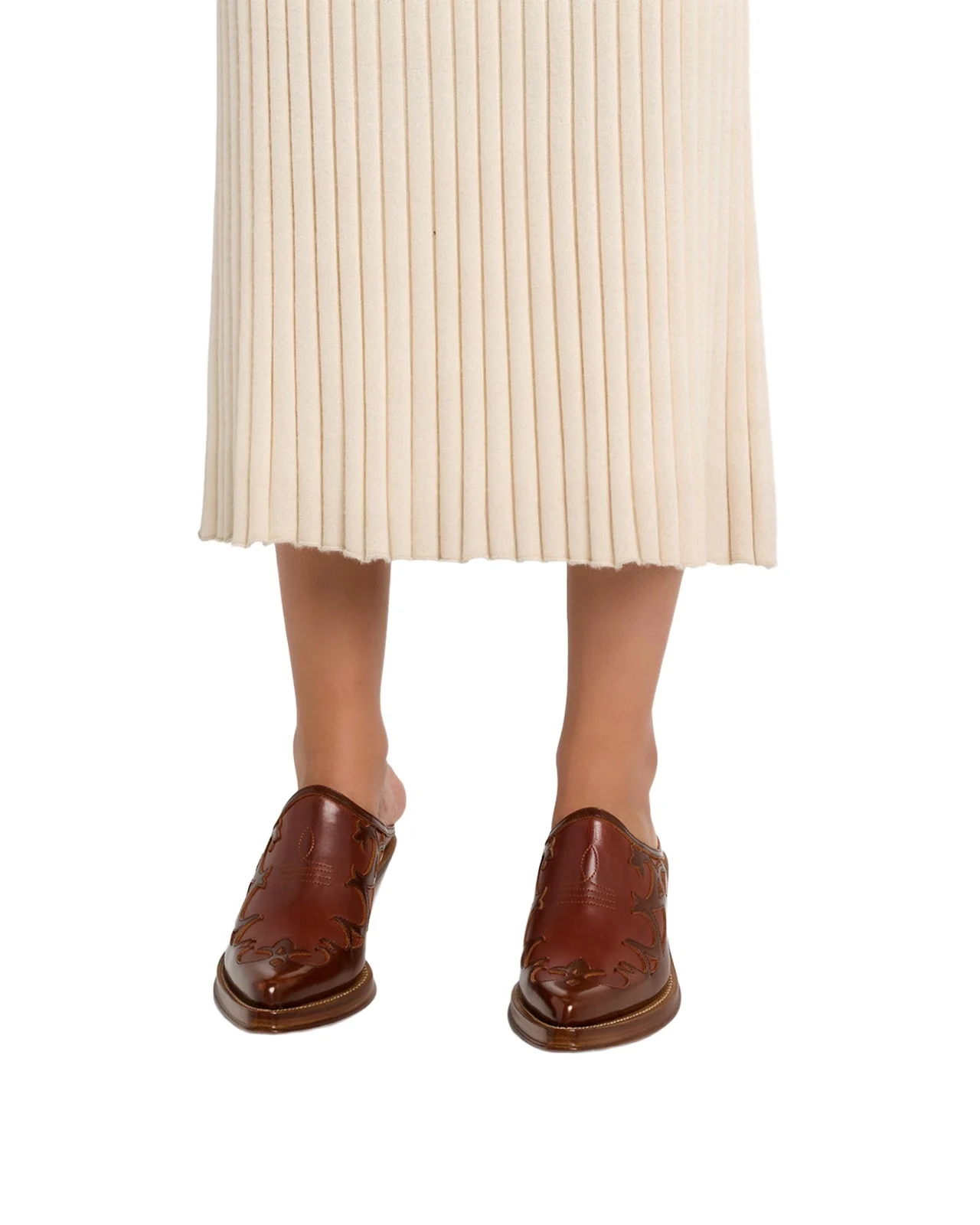 Temperance Leather Western Mules
