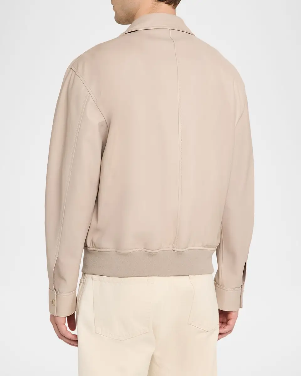 Frame Men's Leather Bomber Jacket | Thumbnail 3 Frame Men's Leather Bomber Jacket | Thumbnail 3