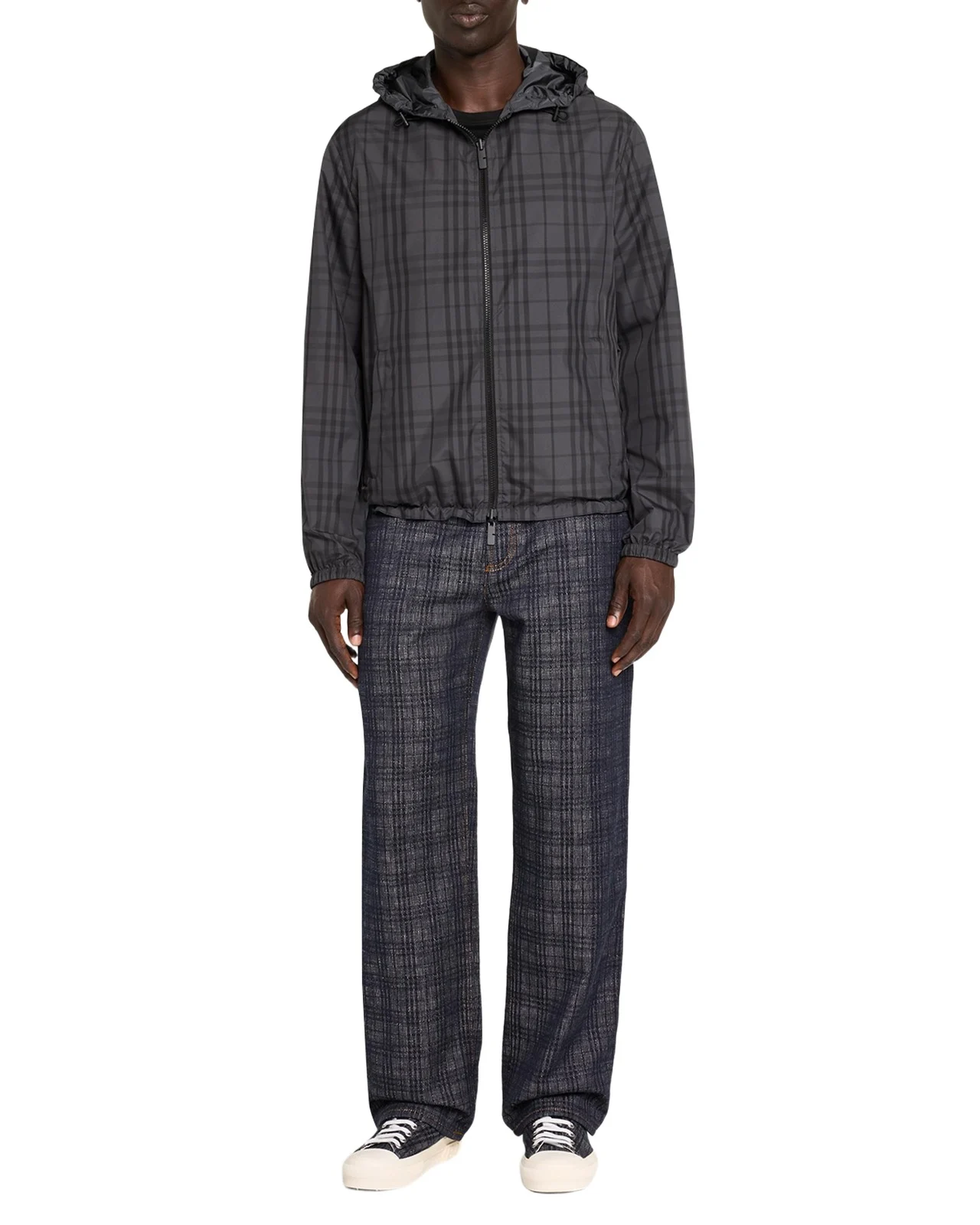 Men's Reversible Check Newport Hooded Jacket