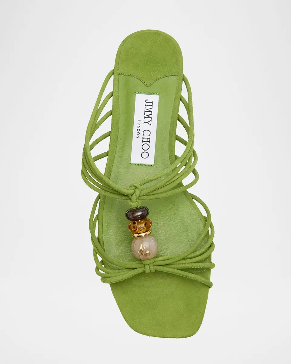 Jimmy Choo Lova Suede Flat Slide Sandals | Thumbnail 3 Jimmy Choo Lova Suede Flat Slide Sandals | Thumbnail 3