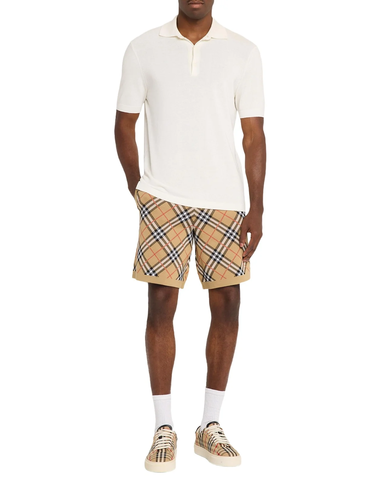 Men's Gawain Check Cotton-Blend Shorts Men's Gawain Check Cotton-Blend Shorts