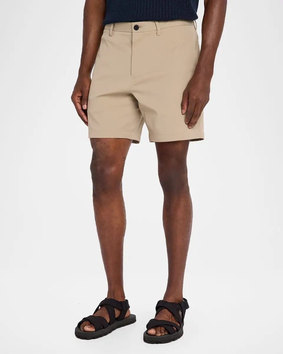 Theory Men's Zaine Nylon 7" Inseam Flat-Front Shorts | Thumbnail 4 Theory Men's Zaine Nylon 7" Inseam Flat-Front Shorts | Thumbnail 4
