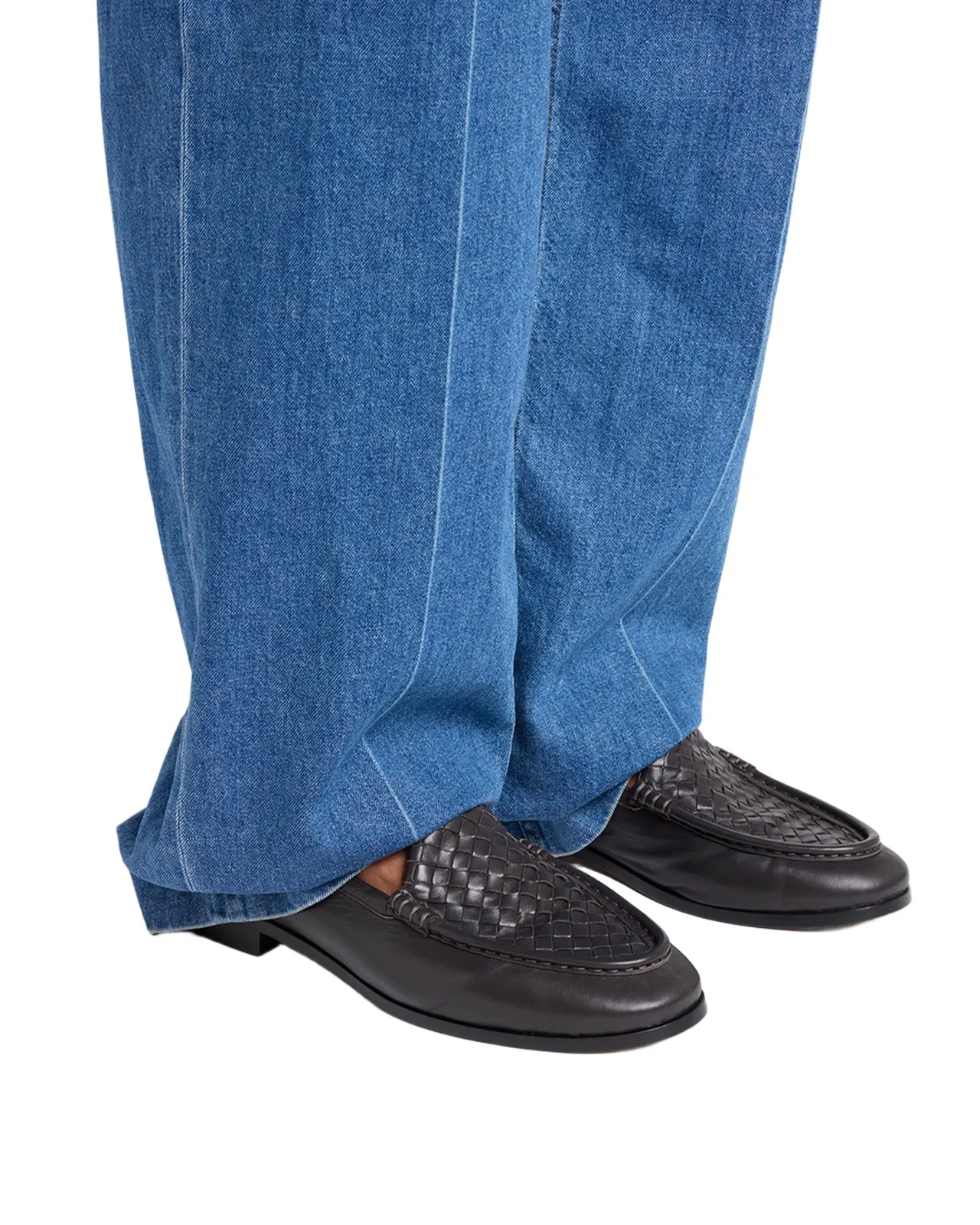 Men's Silenzio Intrecciato Napa Leather Loafers Men's Silenzio Intrecciato Napa Leather Loafers