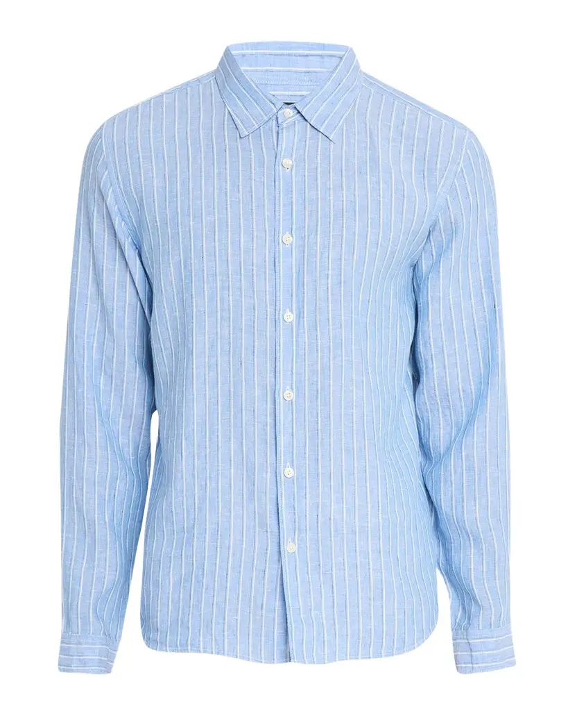 Theory Men's Irving Grid Check Linen Shirt | Image 1 Theory Men's Irving Grid Check Linen Shirt | Image 1