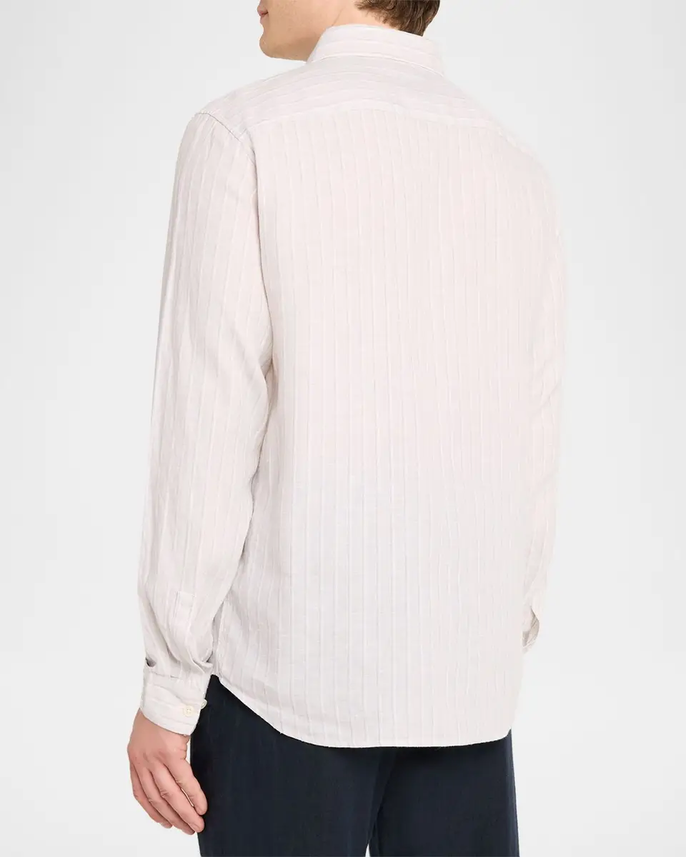 Theory Men's Irving Grid Check Linen Shirt | Thumbnail 3 Theory Men's Irving Grid Check Linen Shirt | Thumbnail 3