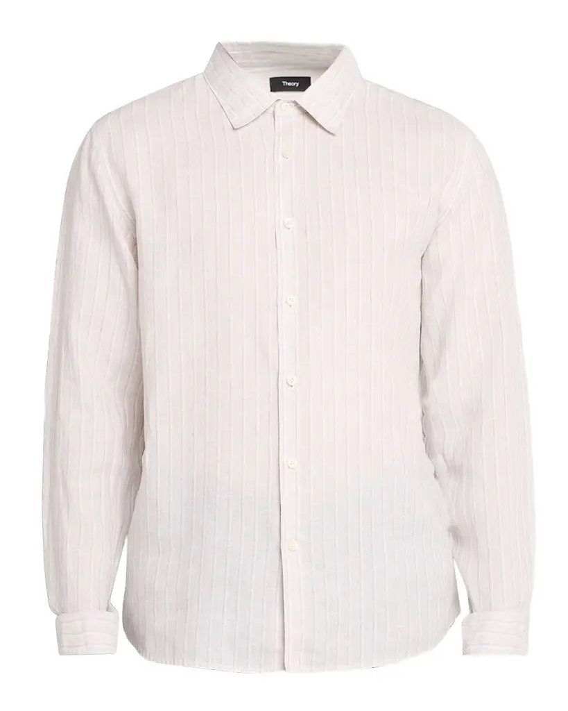 Theory Men's Irving Grid Check Linen Shirt | Image 1 Theory Men's Irving Grid Check Linen Shirt | Image 1