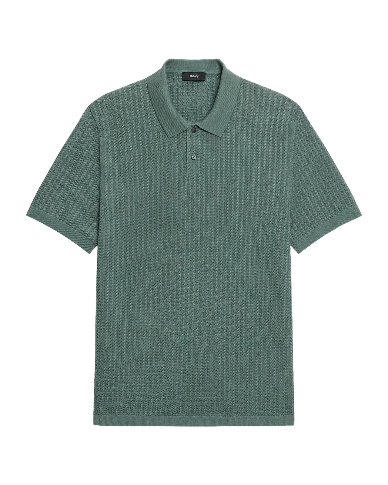 Men's Cotton Cable Knit Polo Shirt Men's Cotton Cable Knit Polo Shirt