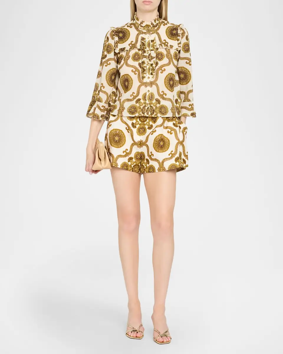 Cara Cara Bosco Belted Linen Shorts | Thumbnail 2 Cara Cara Bosco Belted Linen Shorts | Thumbnail 2