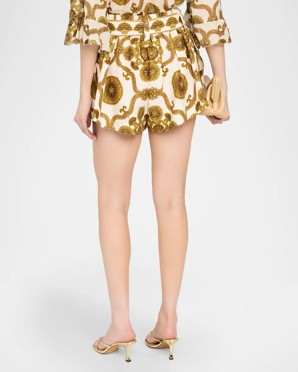 Cara Cara Bosco Belted Linen Shorts | Thumbnail 3 Cara Cara Bosco Belted Linen Shorts | Thumbnail 3