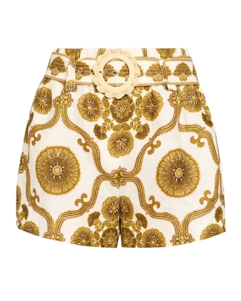 Cara Cara Bosco Belted Linen Shorts | Image 1 Cara Cara Bosco Belted Linen Shorts | Image 1