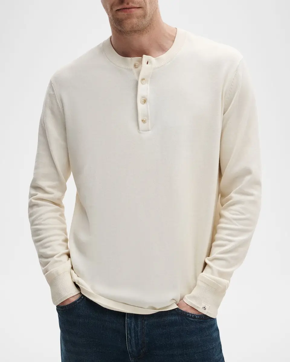 rag & bone Men's Cotton Henley | Thumbnail 4 rag & bone Men's Cotton Henley | Thumbnail 4
